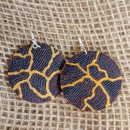 Kolczyki kintsugi koła 006