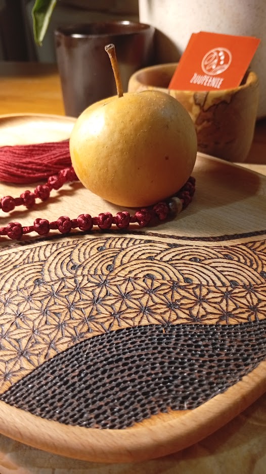 Patera drewniana - pirografia 047 - obrazek 4