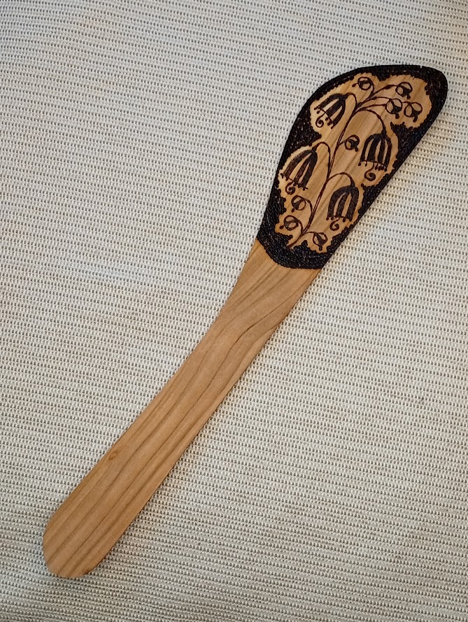 Łopatka drewniana pirografia 103 - obrazek 2