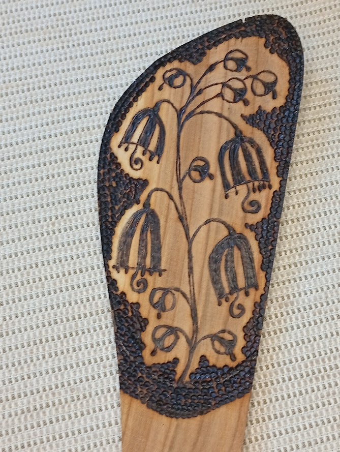 Łopatka drewniana pirografia 103